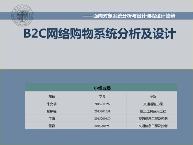 b2c网络购物系统分析及设计presentationforooaandood